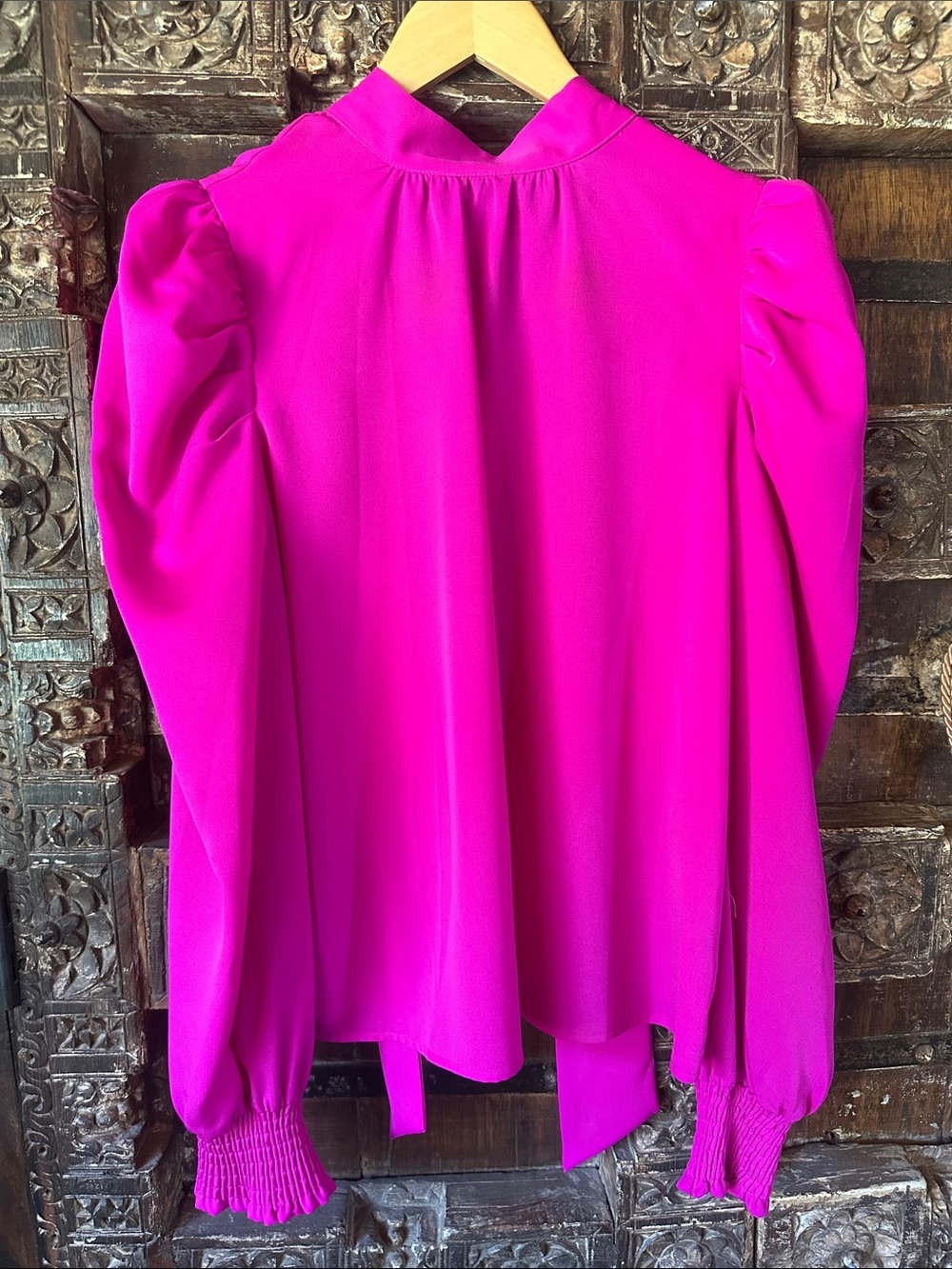 Flying Tomato Hot Pink Puff-Sleeve Blouse